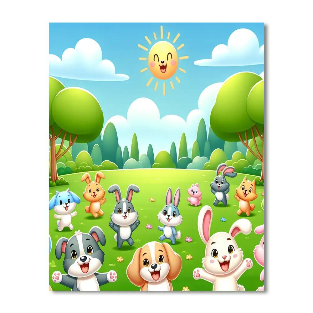 Happy Pet Zoo Paint By Numbers