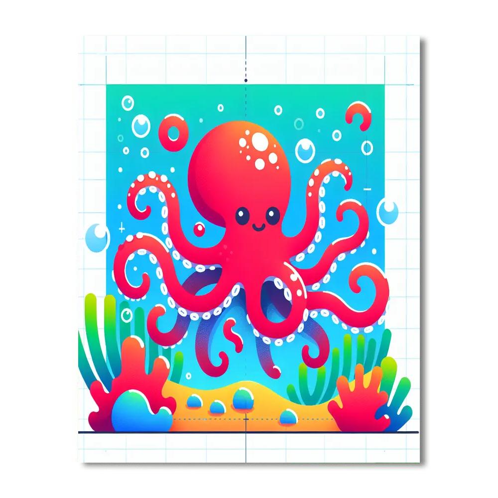Outrageous Octopus Oasis Painting By Numbers Kit
