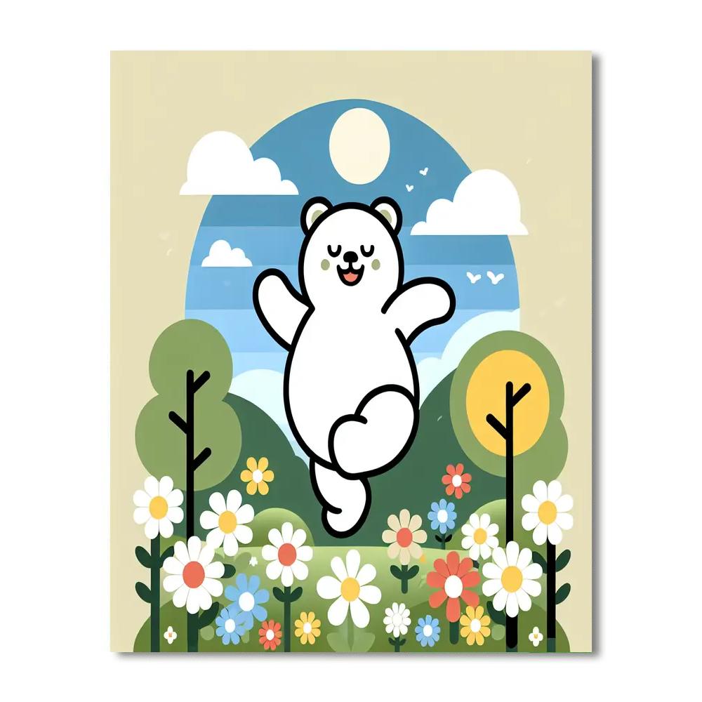 Bouncy Bear Land Painting By Numbers Kit