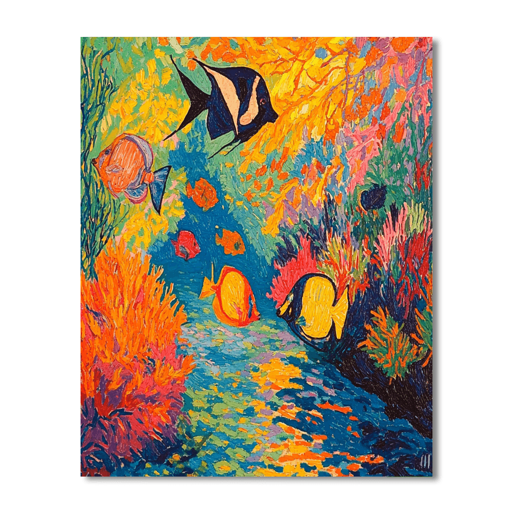 Henri Matisse Inspired Colorful Ocean Dreams  Numbered Painting Kits