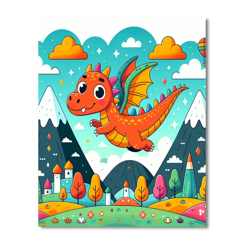 Mystical Dragon Fantasy Paint By Numbers Art