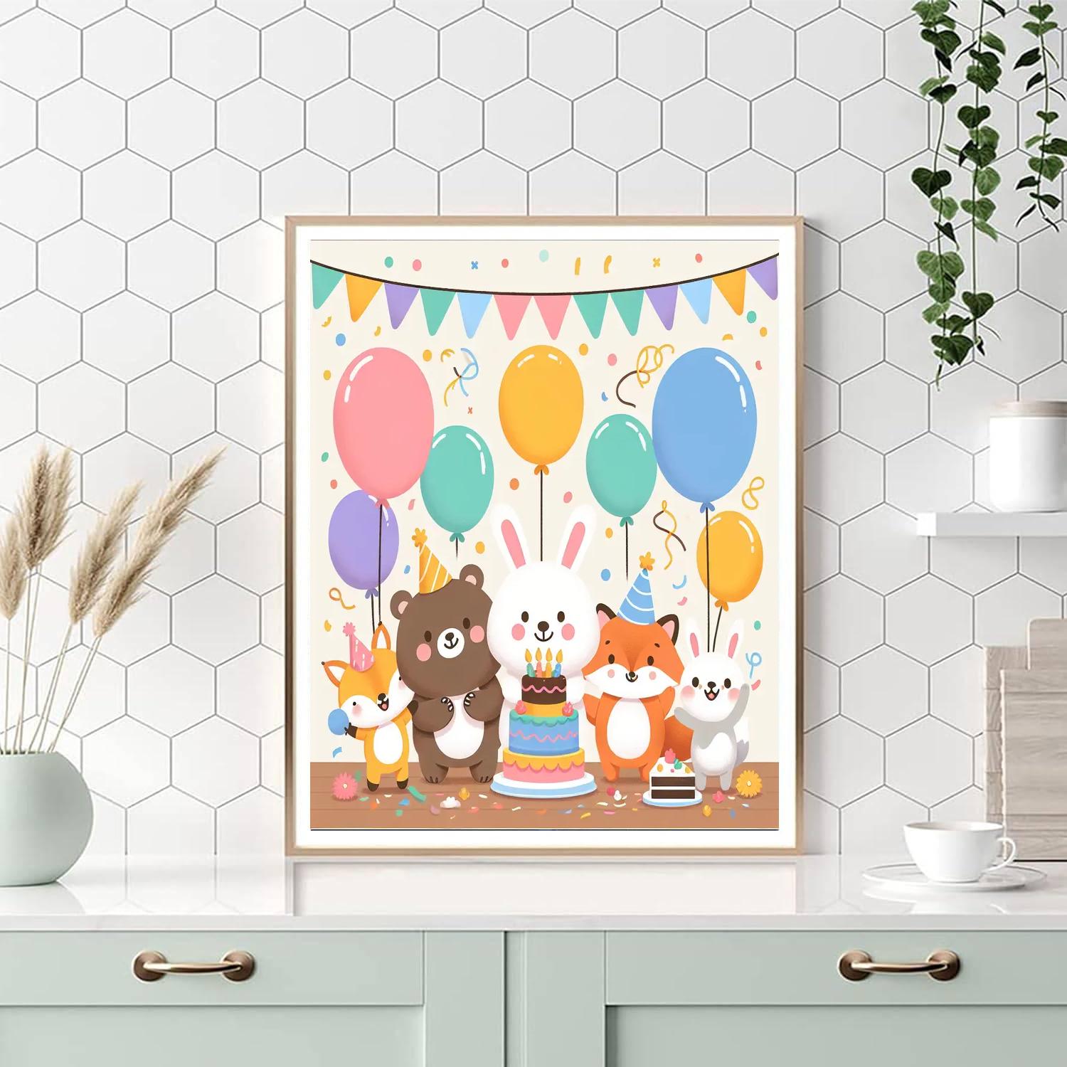 Cheerful Creatures Party Painting Number Kit
