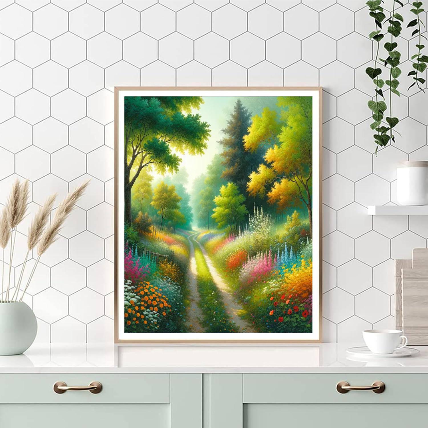 Country Lane Tranquility Paint By Number