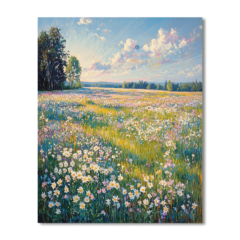 Claude Monet Inspired Gentle Meadows  Numbered Painting Kits
