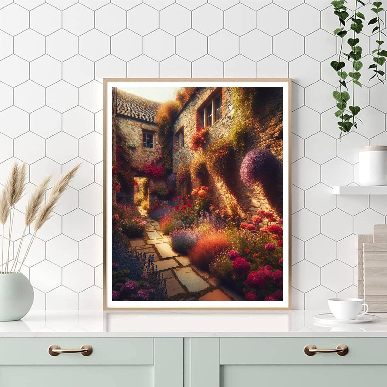 Old-world Courtyard Charm Painting By Numbers Kit