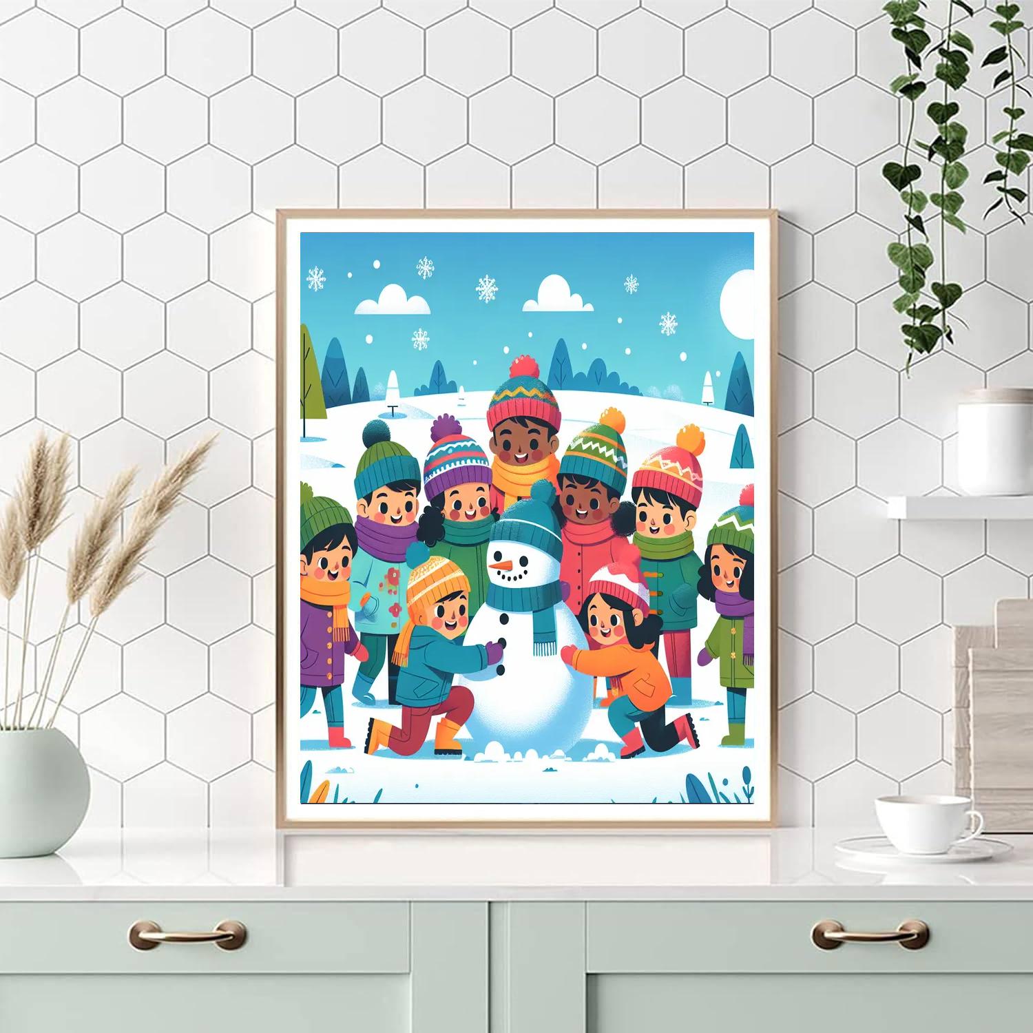 A Day In The Snow Paint By Numbers Art