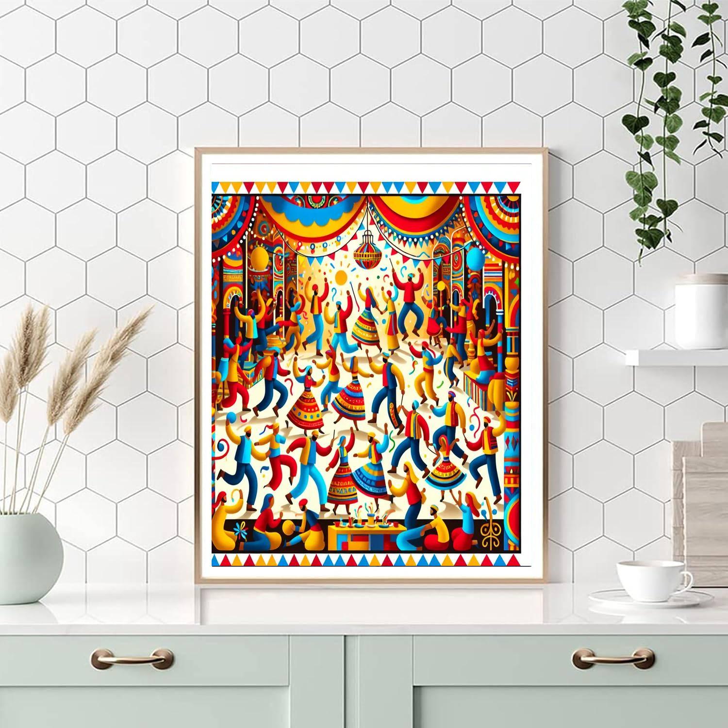 Dynamic Festival Of Colors Painting By Numbers Kit