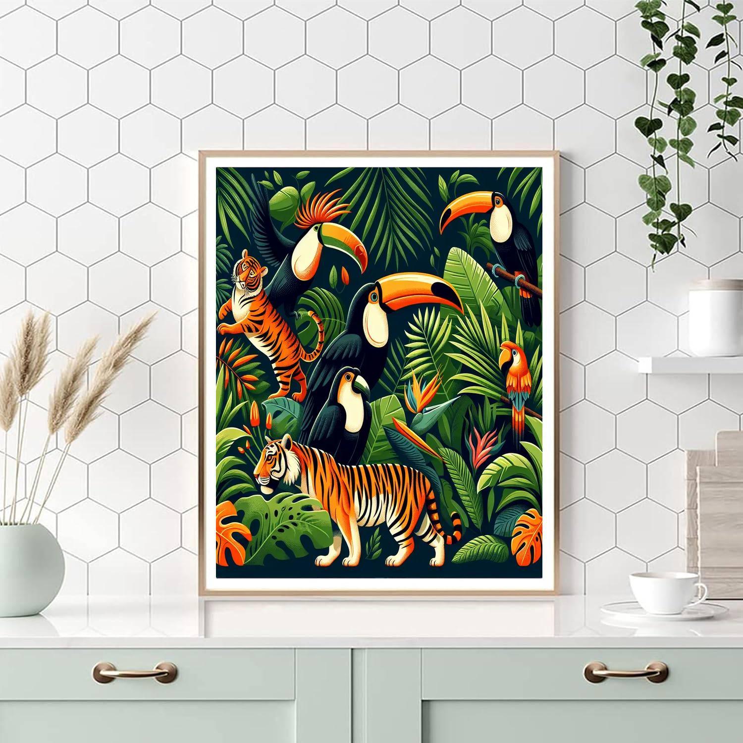 Imaginative Jungle Journey Paint By Numbers Art
