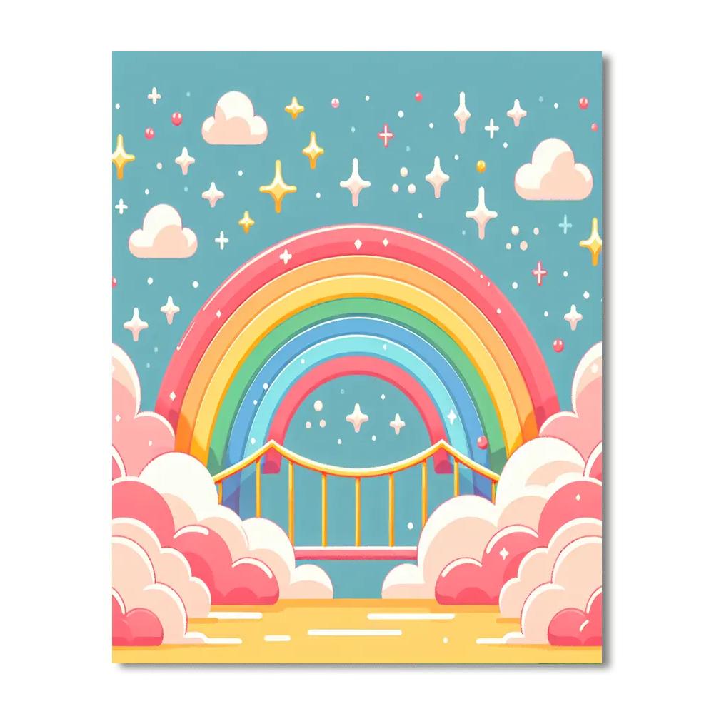 Enchanted Rainbow Bridge DIY Paint By Numbers