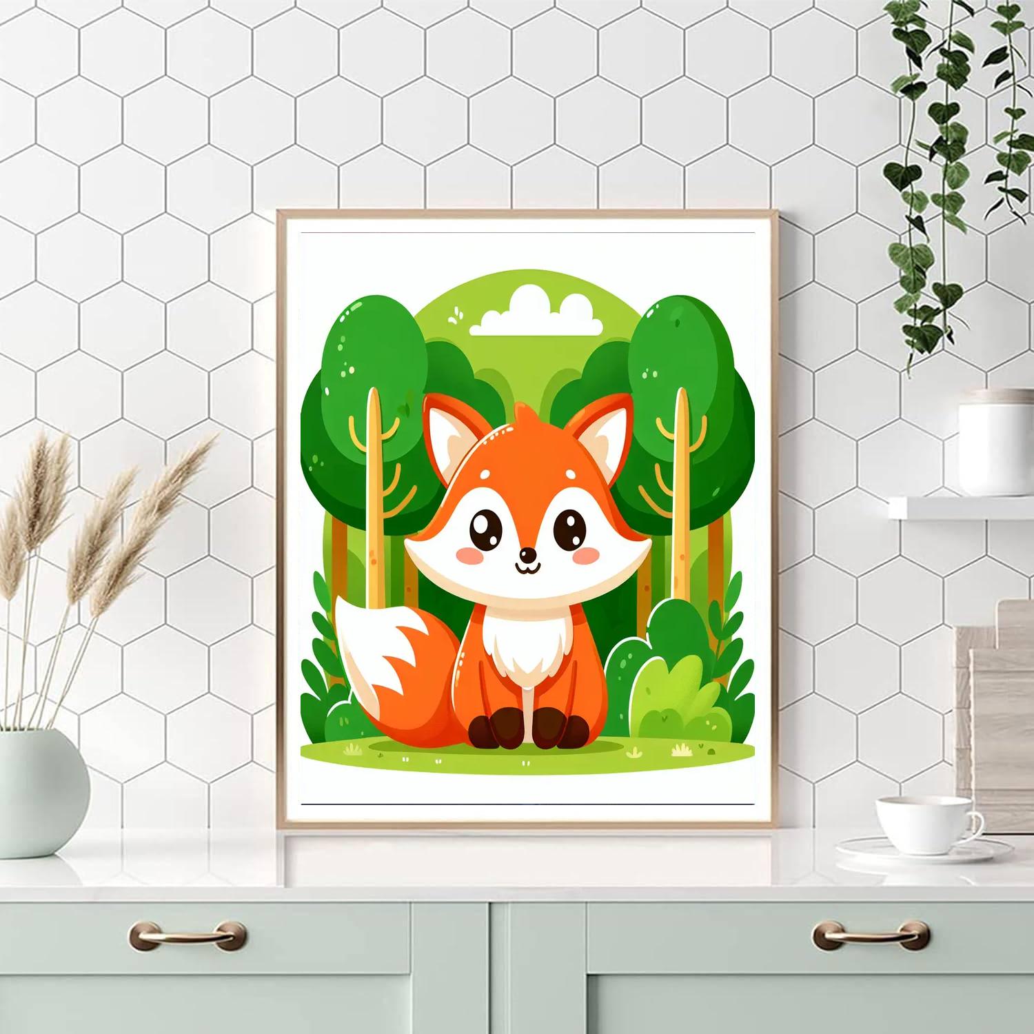 Furry Fox Paint By Numbers Art