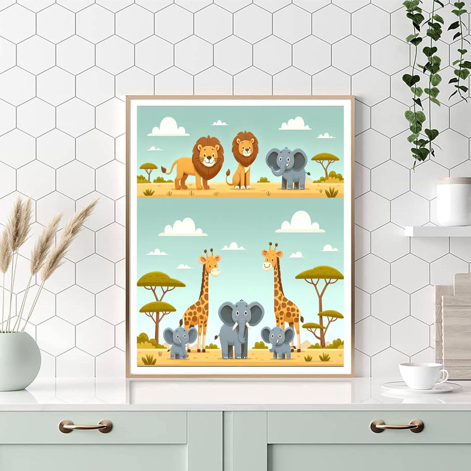 Adventure On The Safari DIY Paint By Numbers