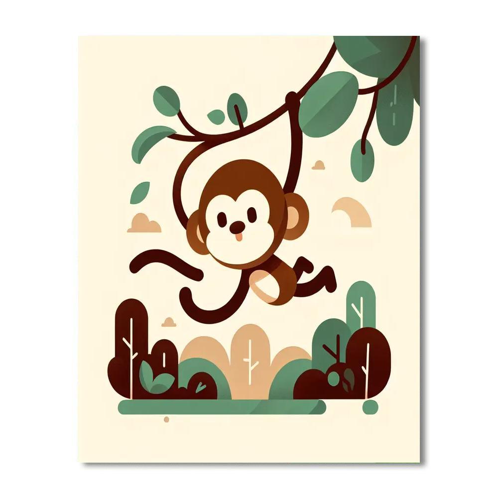 Journey Of The Jungle Monkey Numbered Painting Kits