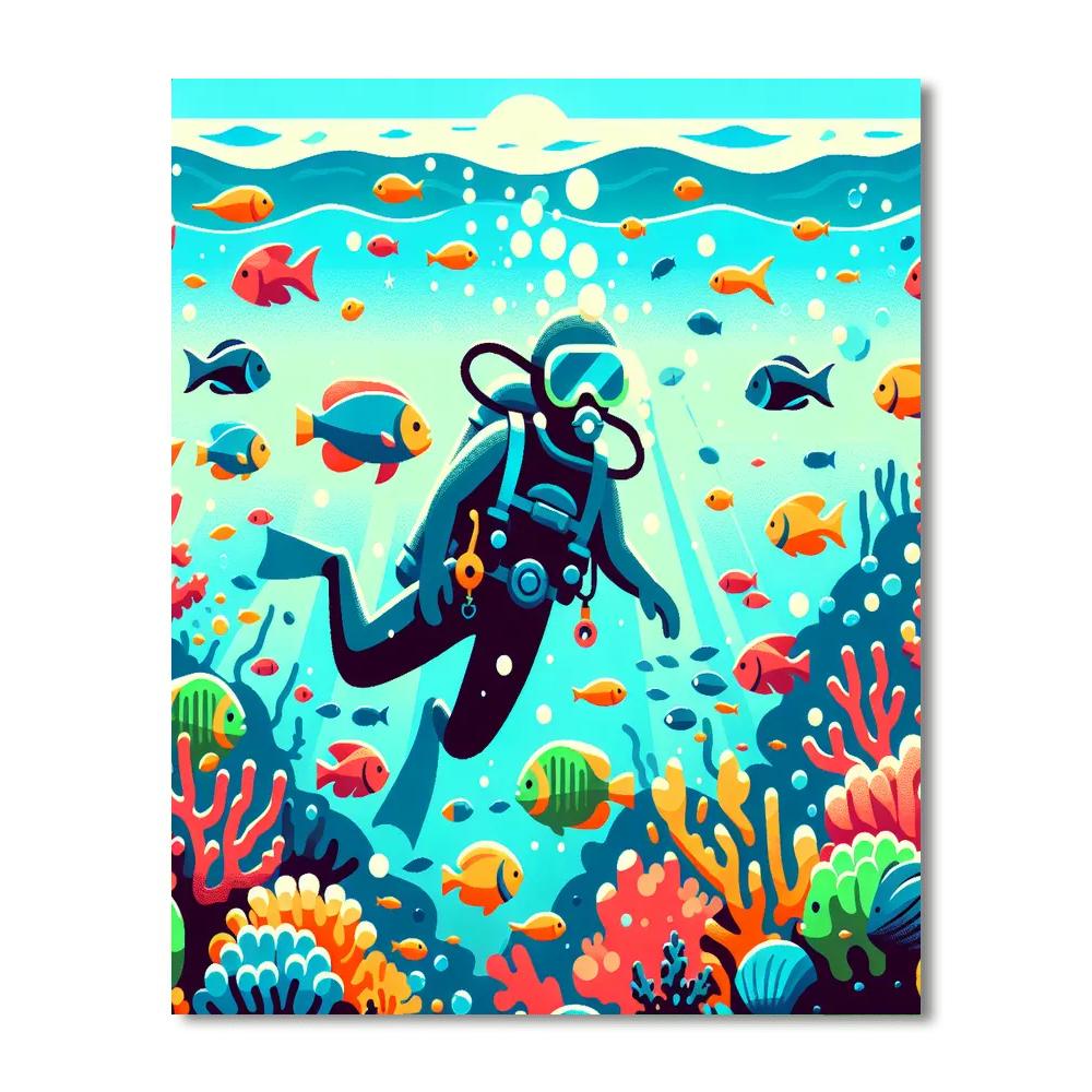 Undersea Adventure Awaits Painting By Numbers Kit
