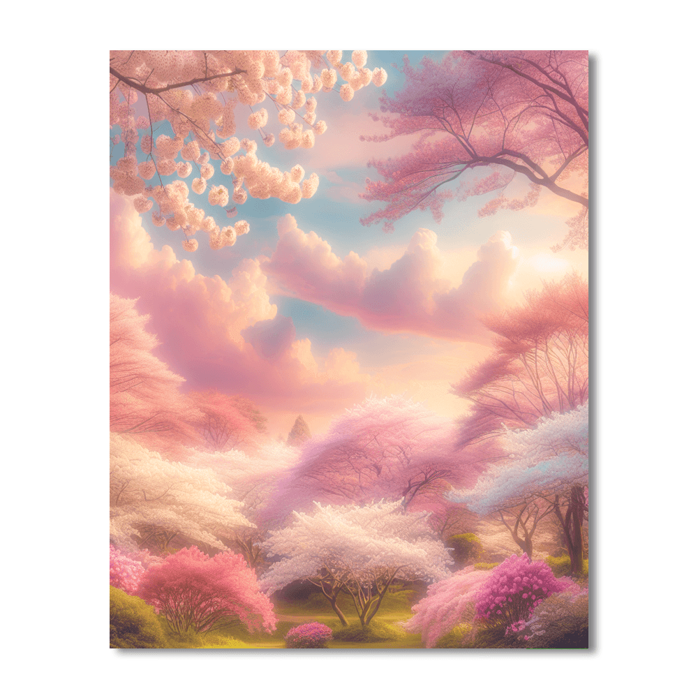 Blossoming Sakura Scene DIY Paint By Numbers