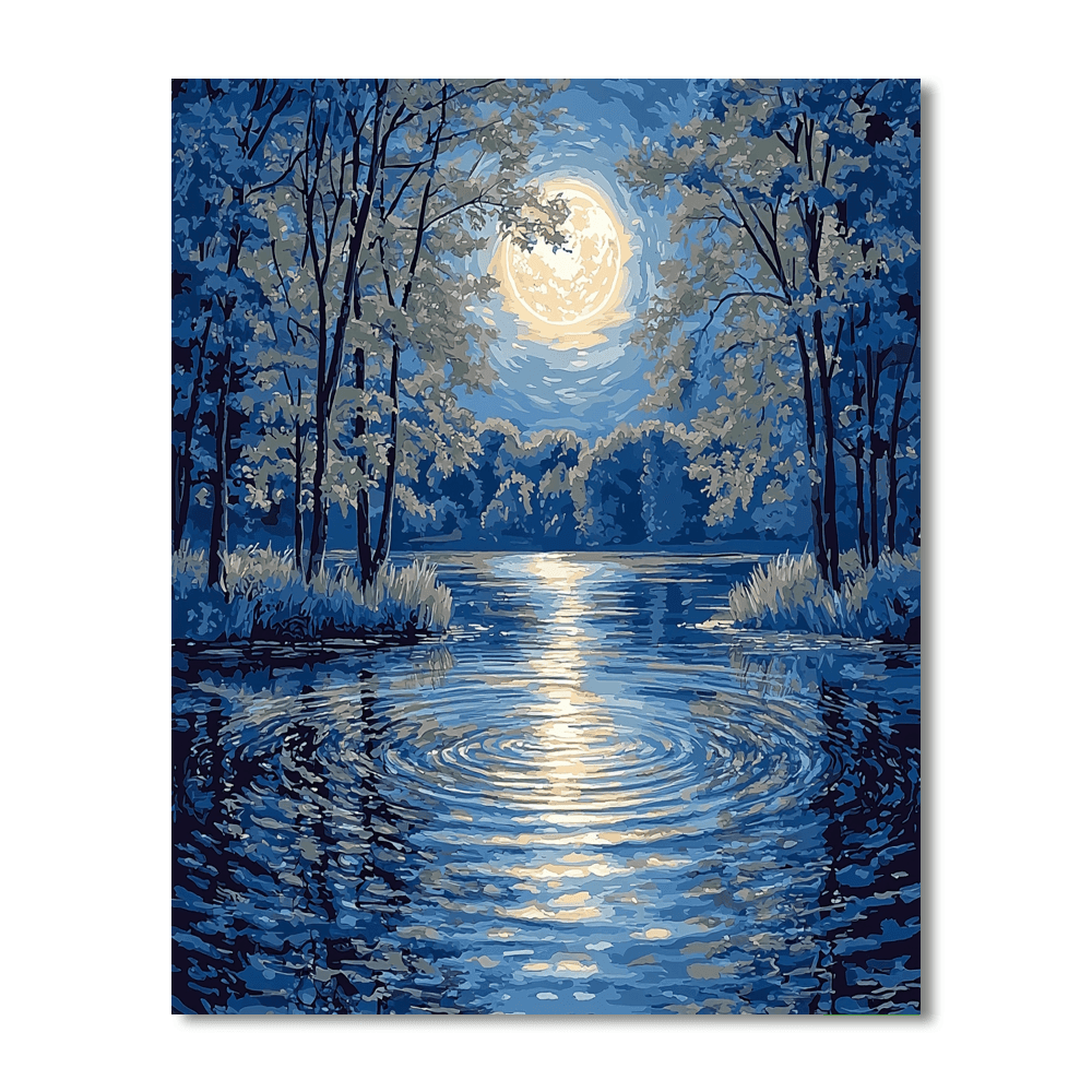 Caspar David Friedrich Inspired Under The Moonlight  Paint By Numbers