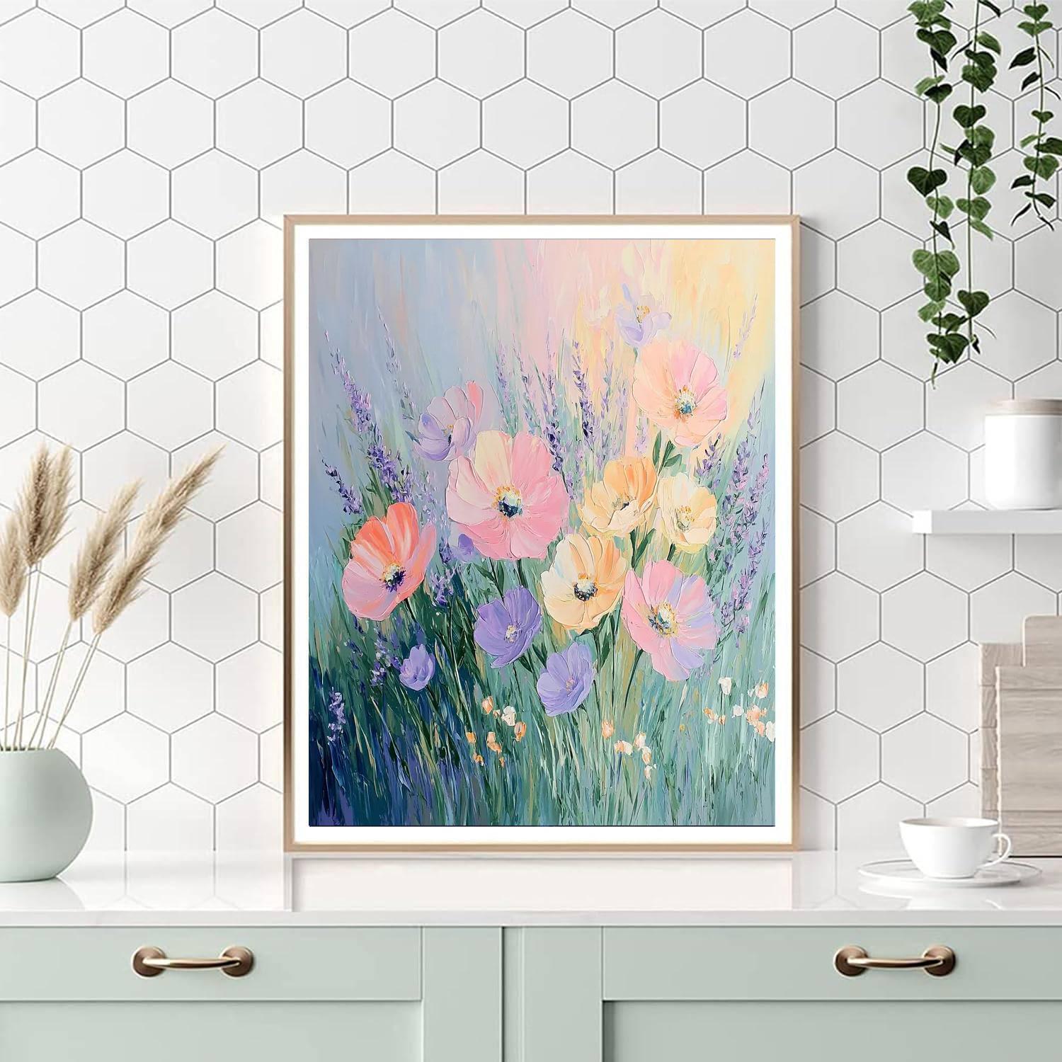 Claude Monet Inspired Flowers In Bloom  DIY Paint By Numbers
