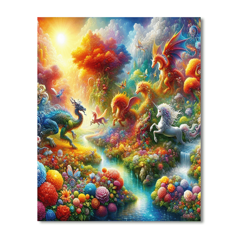 Mythical Creatures Kingdom Numbered Painting Kits