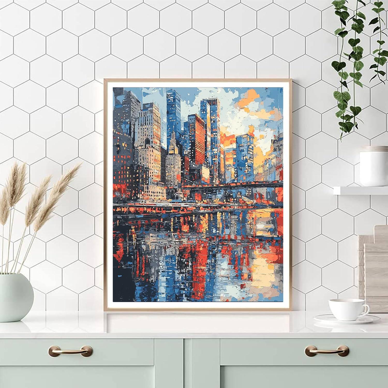 Edward Hopper Inspired Dynamic Reflections  Paint By Color