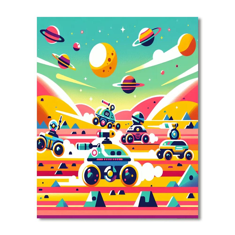 Rover Races Paint By Numbers Art