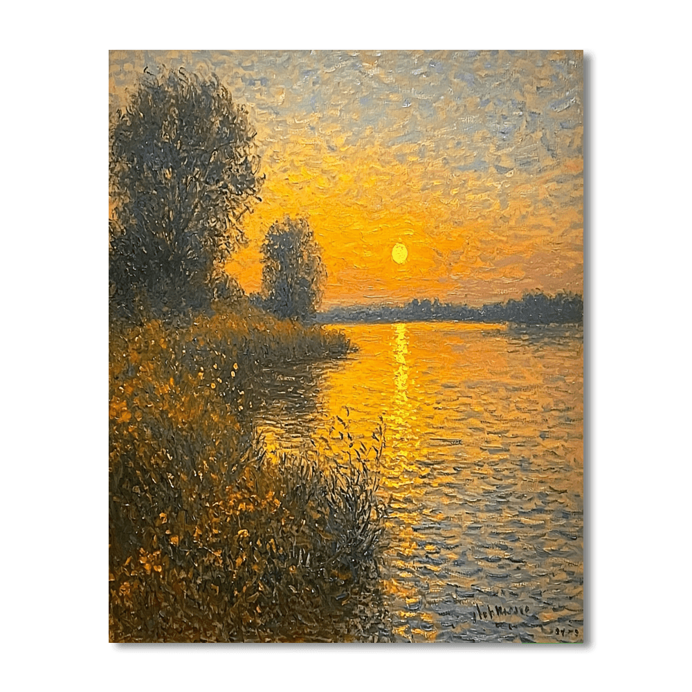 Claude Monet Inspired Monet's Evening Stroll  Paint By Numbers Art