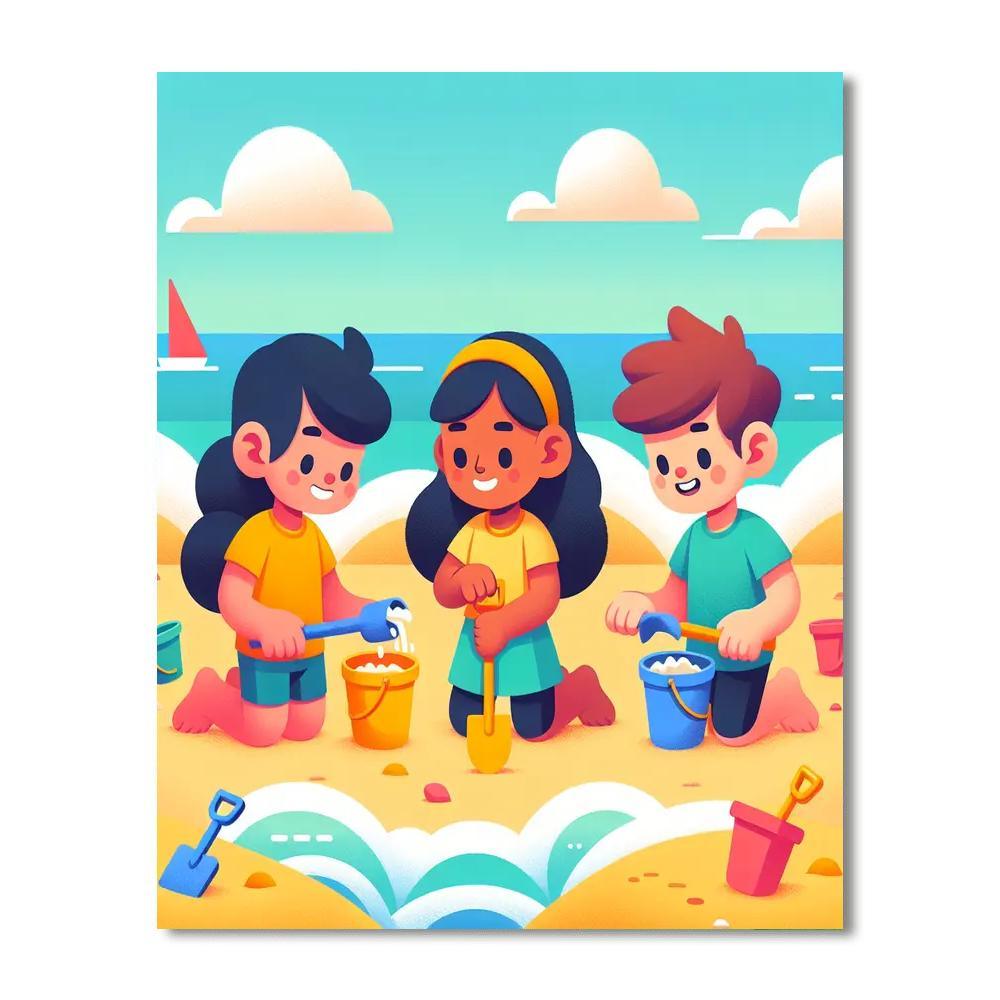 Beachside Treasure Hunt Paint By Numbers