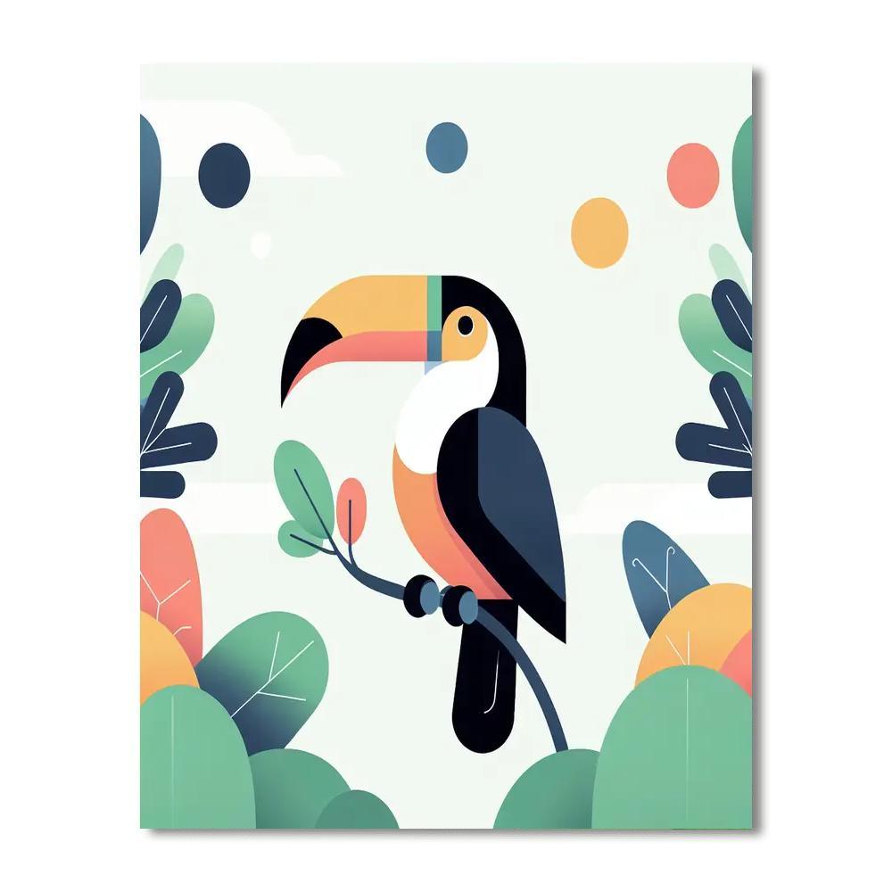 Twirling Toucan Troupe Number Painting