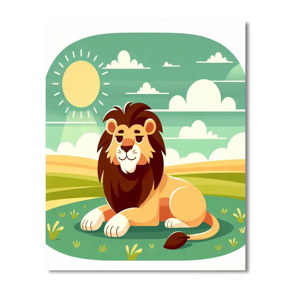 Safari Lion King Painting By Numbers Kit