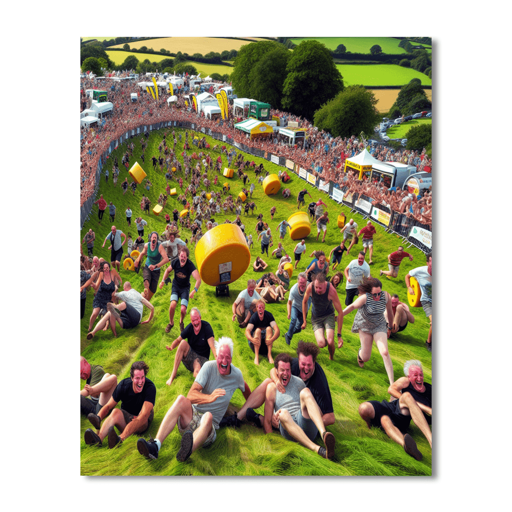 The Cheese Rolling Festival Number Painting