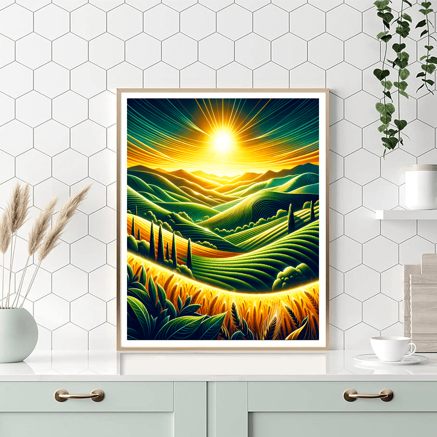 Radiant Tuscan Landscape Paint By Numbers