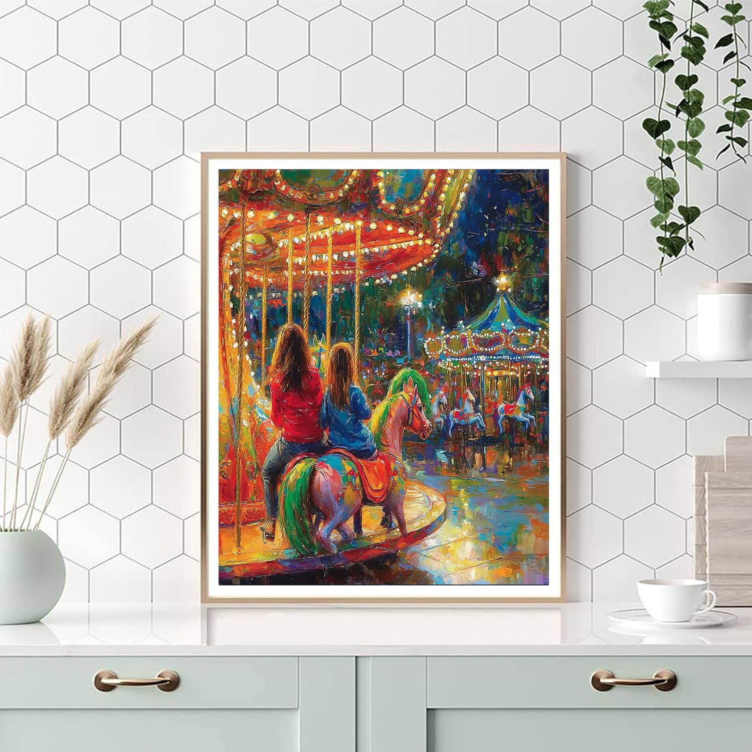 Carousel Of Laughter Number Painting