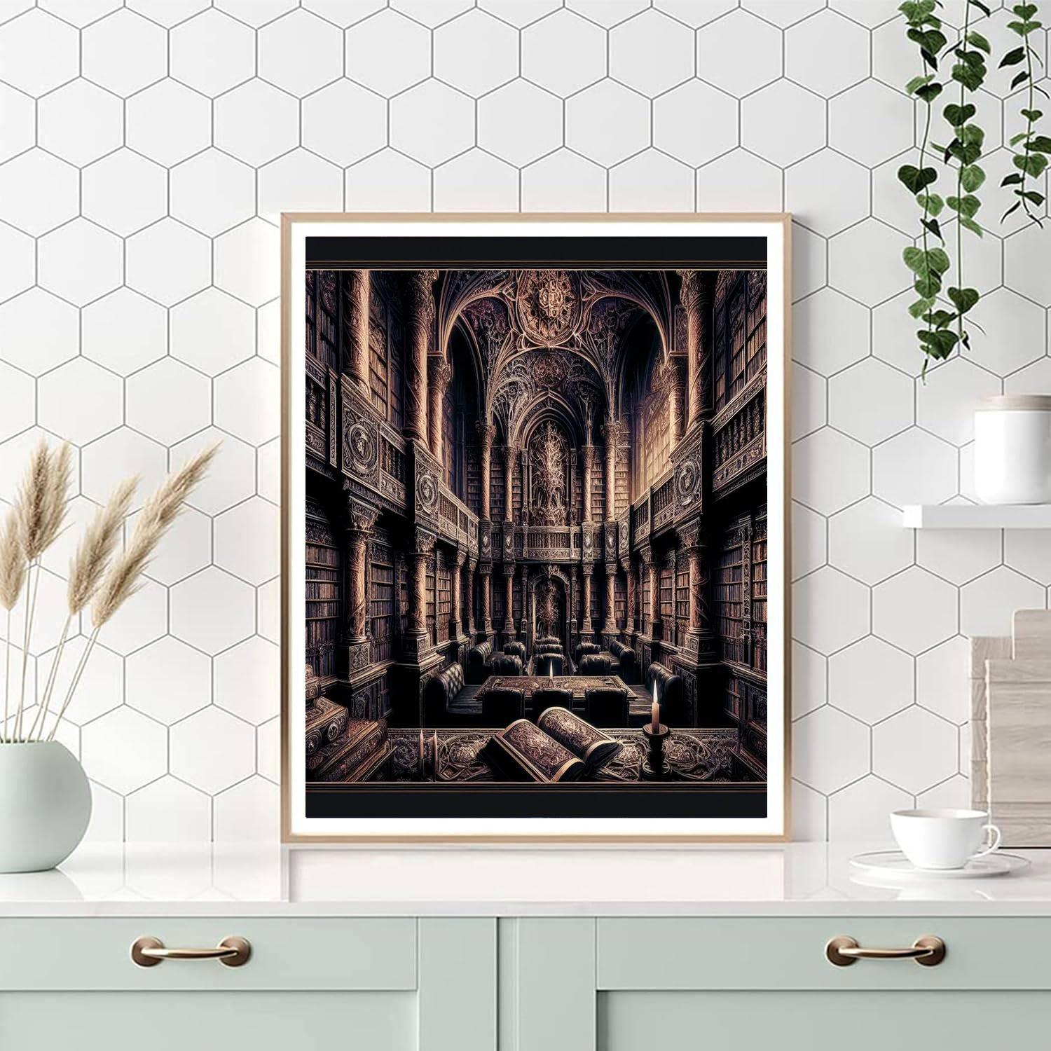 Gothic Library Mystique Numbered Painting Kits
