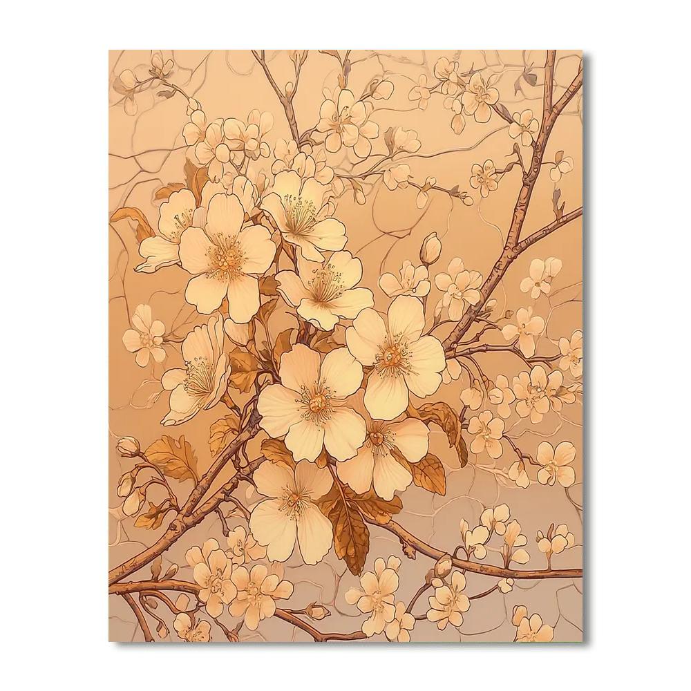 Alphonse Mucha Inspired Harmony Of Ethereal Blooms  Paint By Numbers Kits