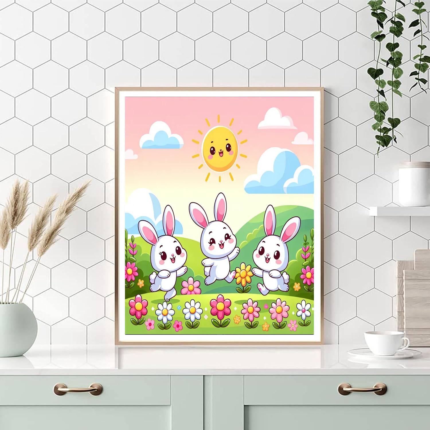 Bouncy Bunnies Paint By Numbers