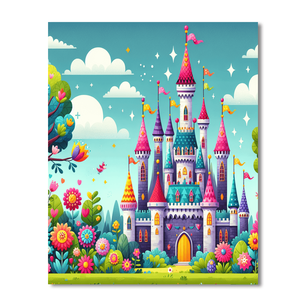 Joyful Fairy Tale Castle Paint By Number
