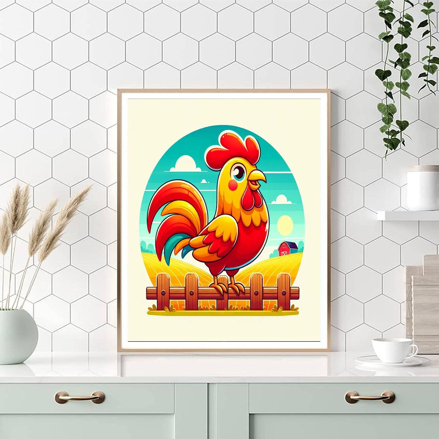 Radiant Rooster Paint By Number