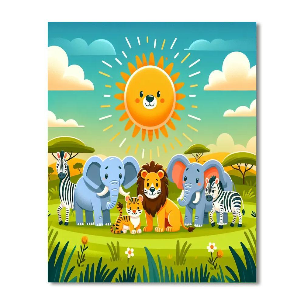 Sunny Safari Sights Paint By Numbers