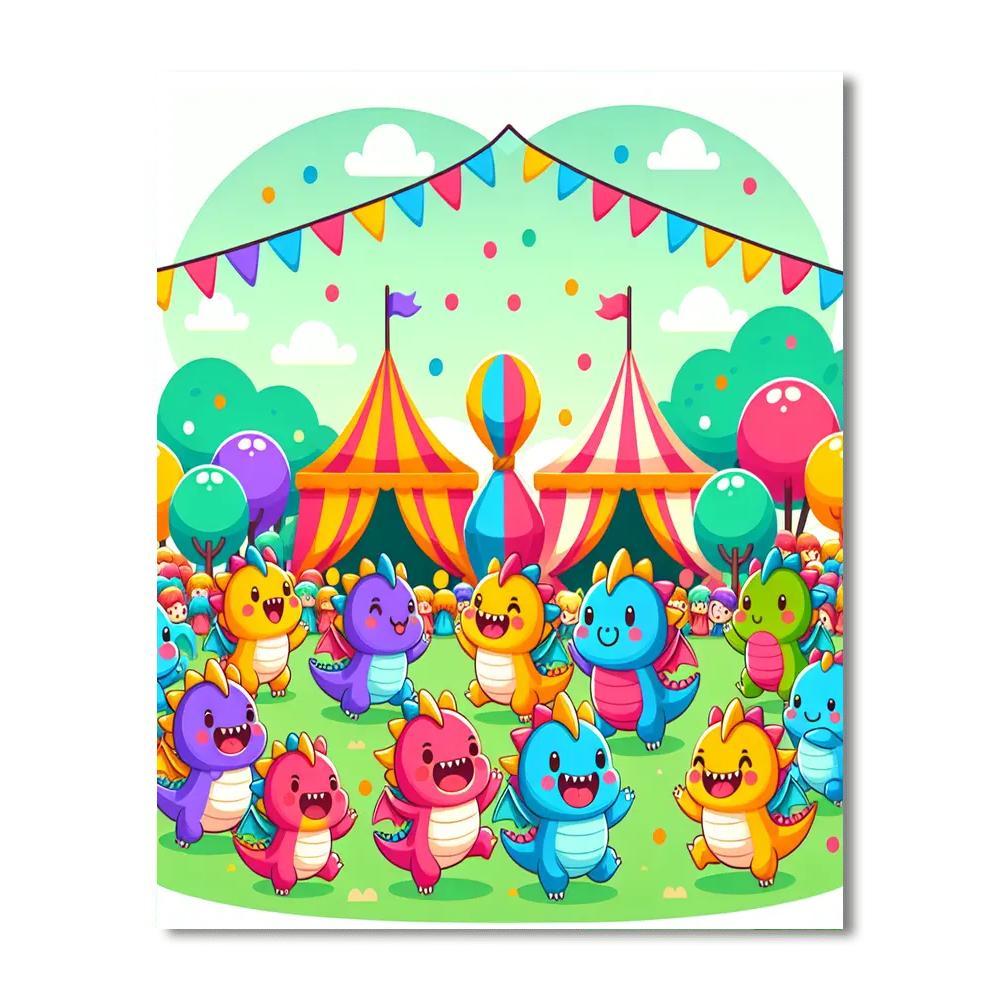 Playful Dragon Festival Paint By Numbers Kits