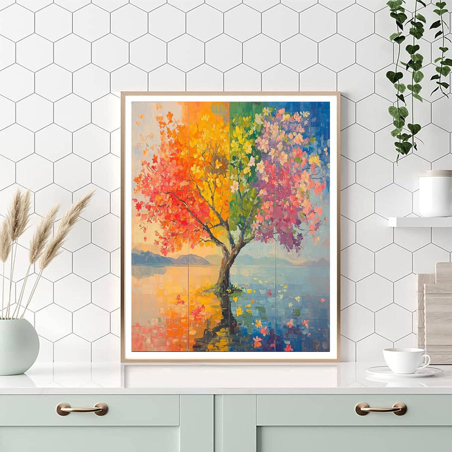 Frida Kahlo Inspired Veil Of Seasons  Paint By Numbers Art