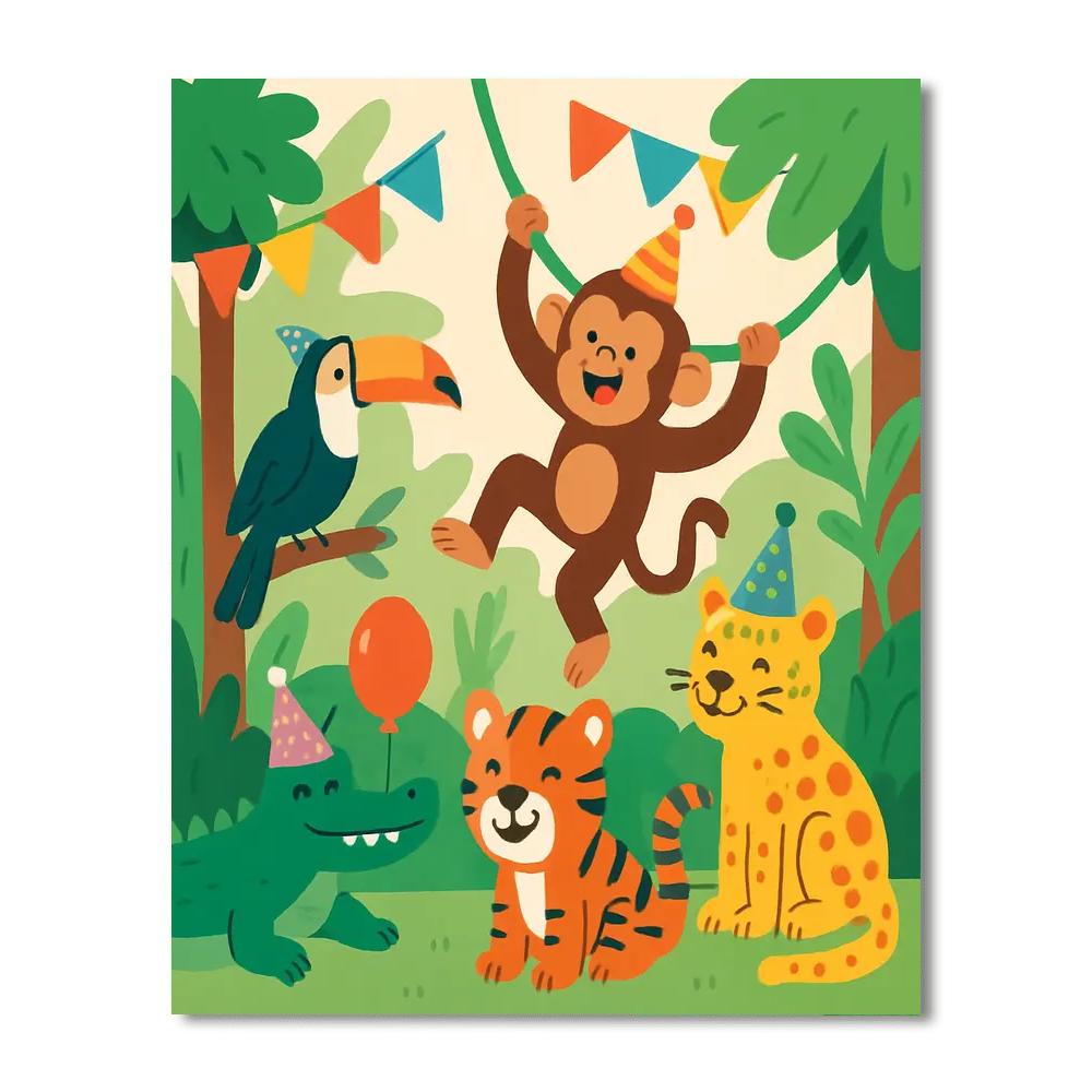 Artistic Jungle Party Paint By Numbers