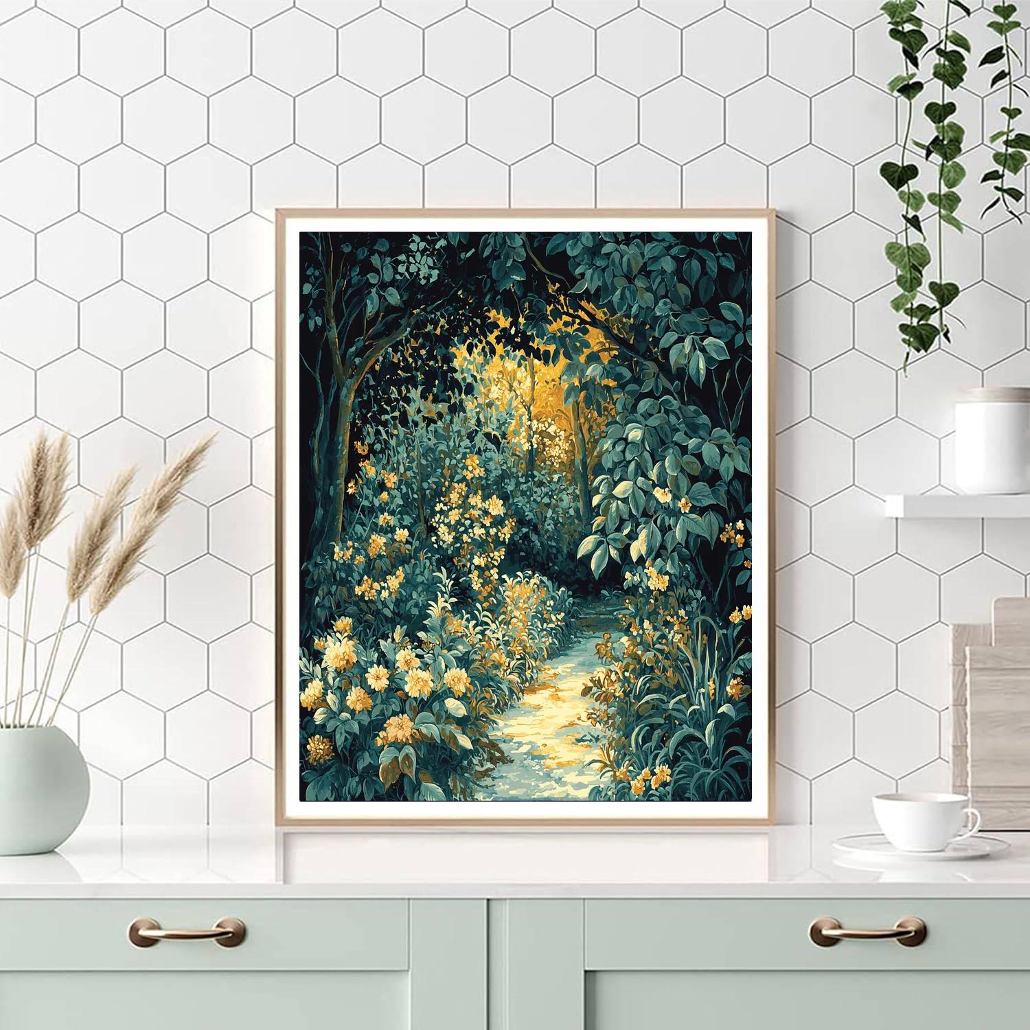 Sandro Botticelli Inspired Gilded Gardens  Paint By Number