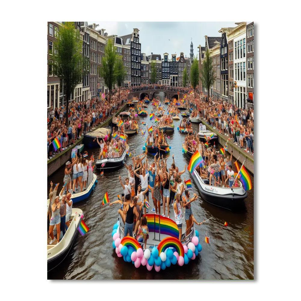Pride Parade - Netherlands Paint By Numbers Kits
