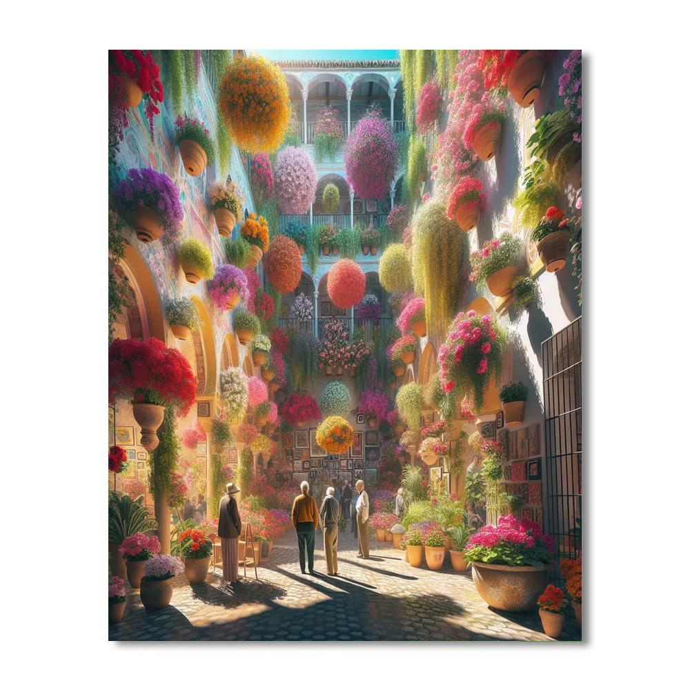 Fiesta De Los Patios - Cordoba, Spain DIY Paint By Numbers