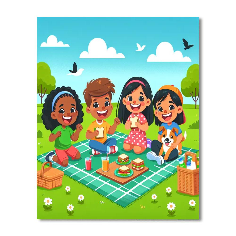Sunshine Picnic Day Numbered Painting Kits