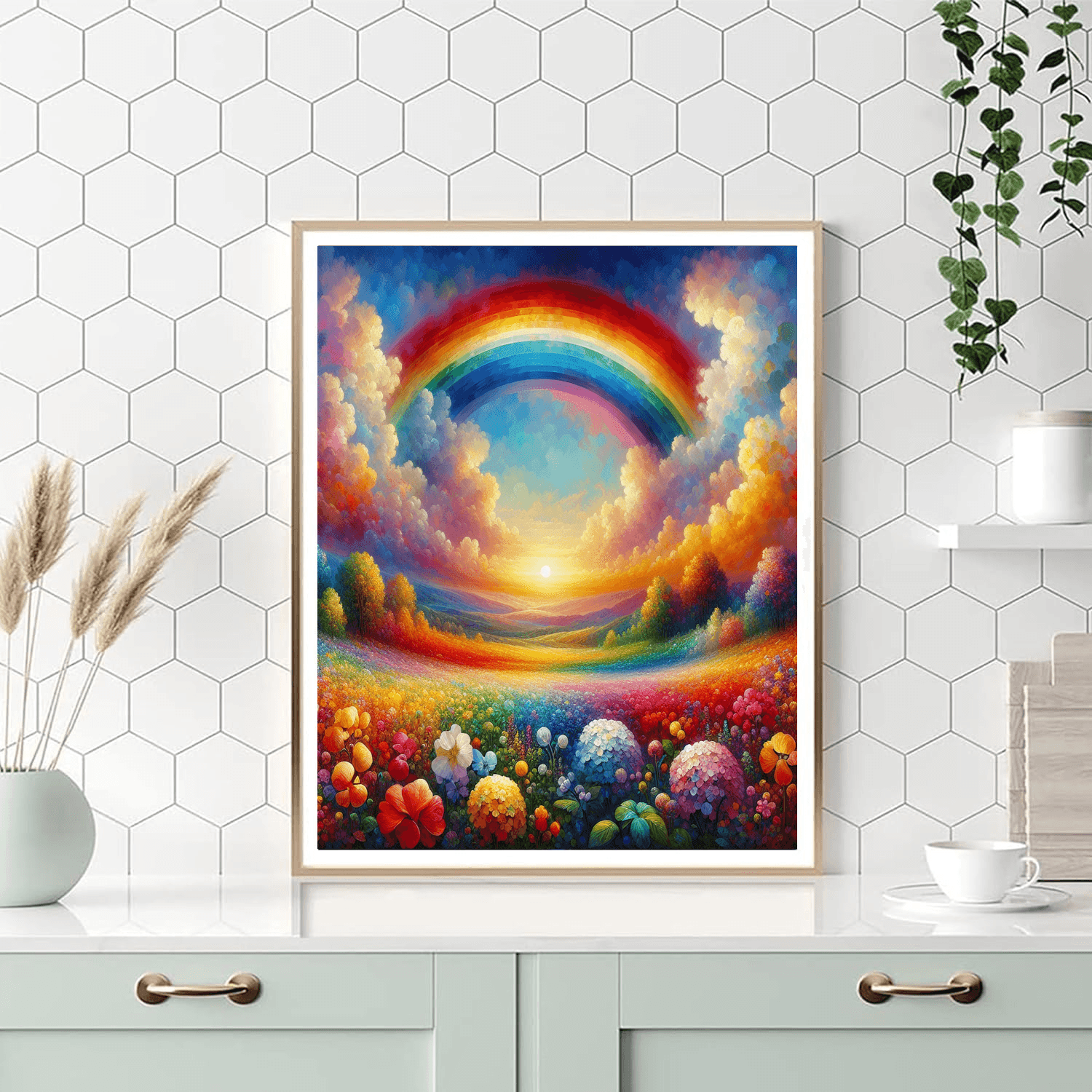Radiant Rainbow Paradise Painting By Numbers Kit