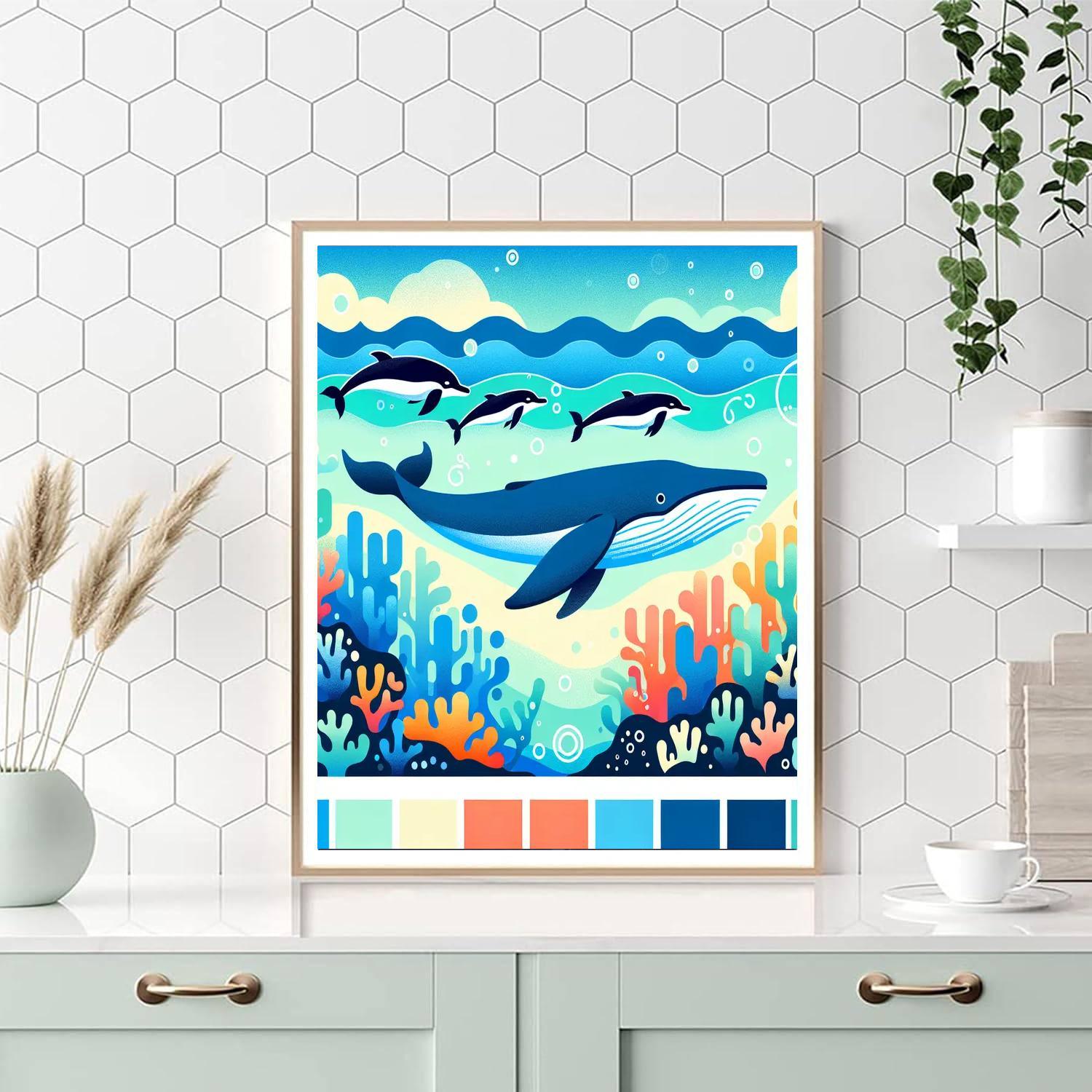 Whale's Grand Ocean Adventure Paint By Numbers