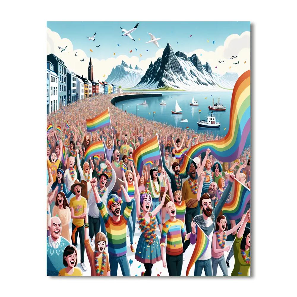 Reykjavik Pride - Reykjavik Paint By Numbers Kits
