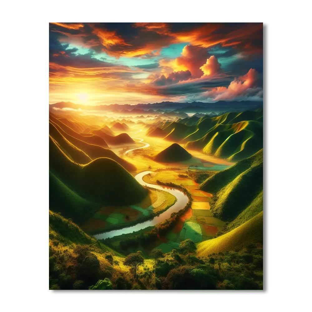 Verdant Valley Awakening Paint By Color