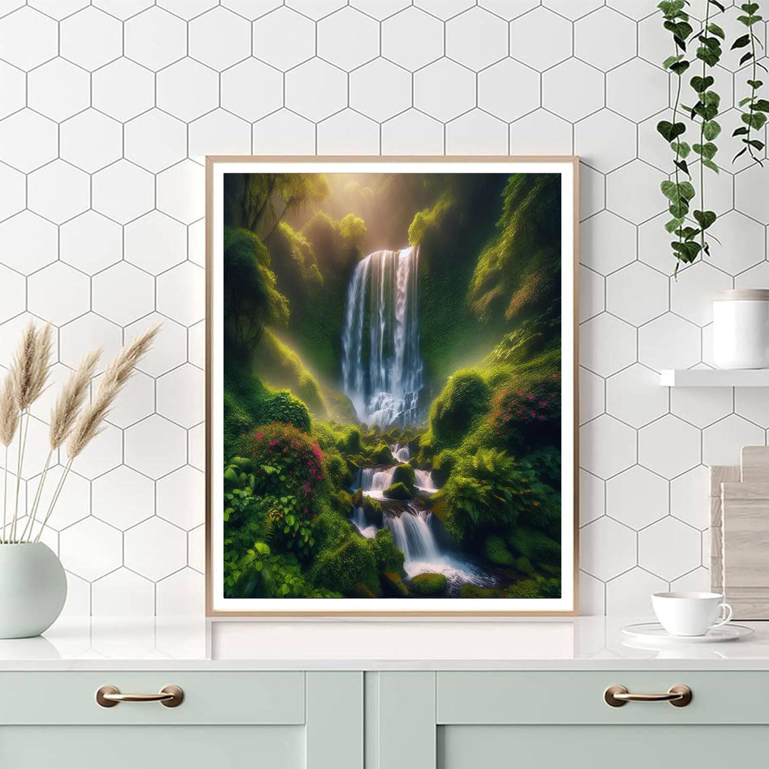 Whimsical Waterfall Magic Painting By Numbers Kit