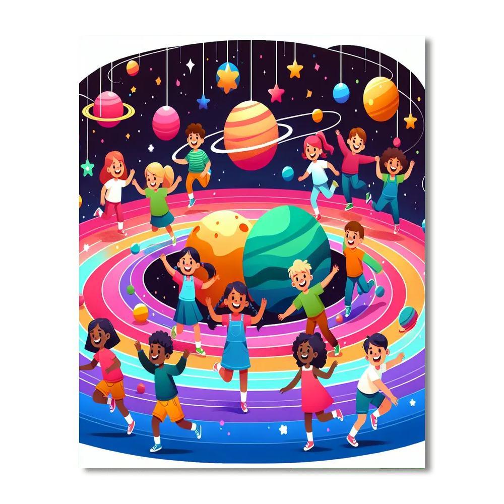 Cosmic Playground Explorers Number Painting