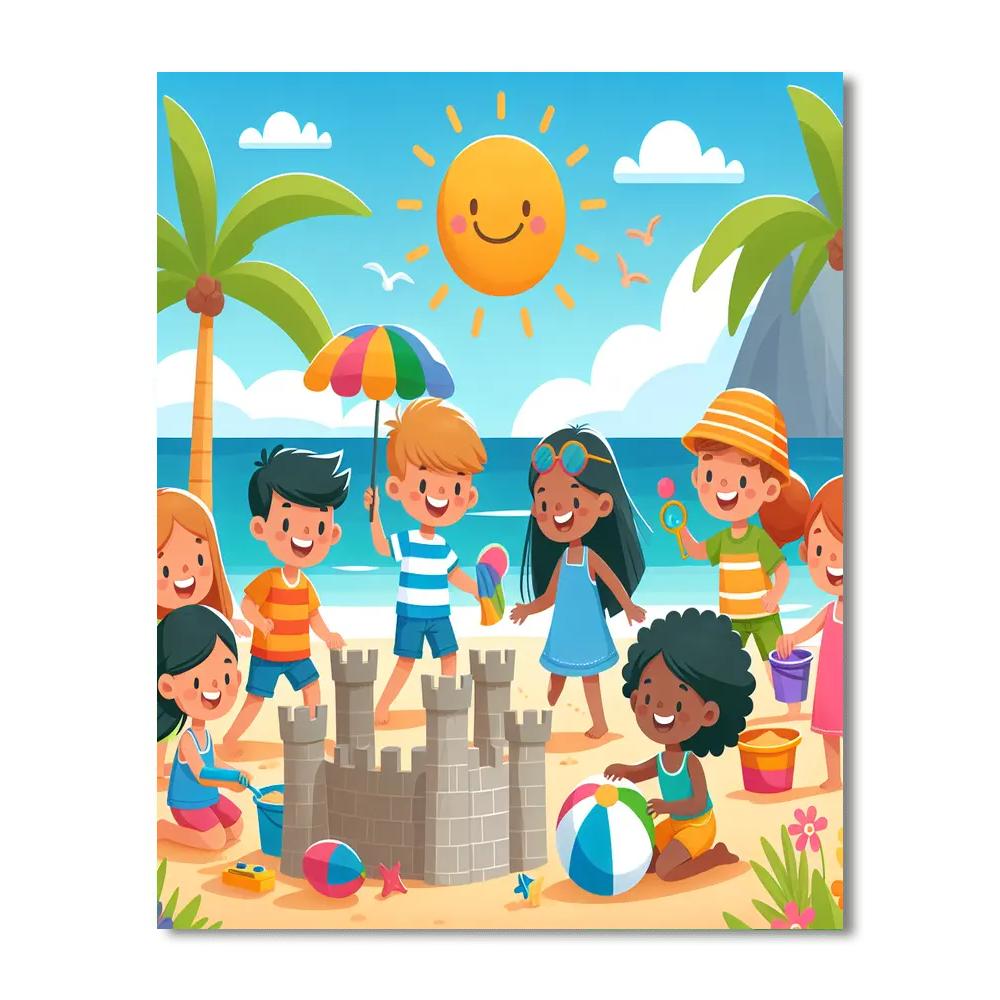 Cheerful Summer Day Numbered Painting Kits